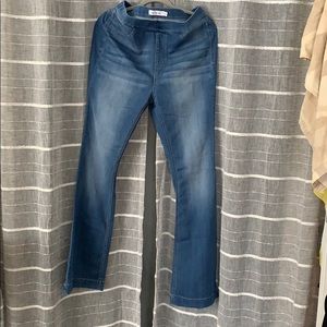 High rise flare stretch jeans